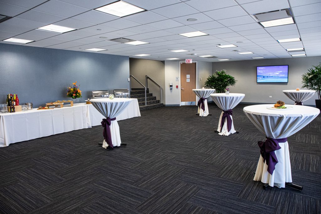 3rd Floor Atrium Event Venue at One Rotary Place. Photo of a large room that can be rented for events and receptions.